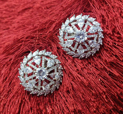 Olivia Big AD/CZ Studs Earrings