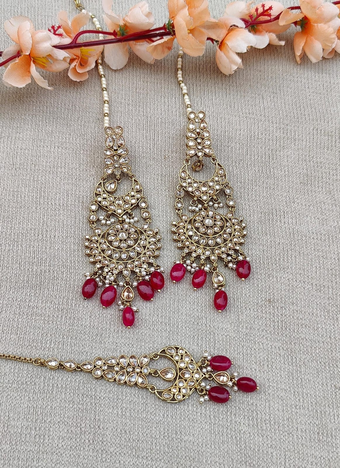 Shreshtha Polki Earrings Tikka