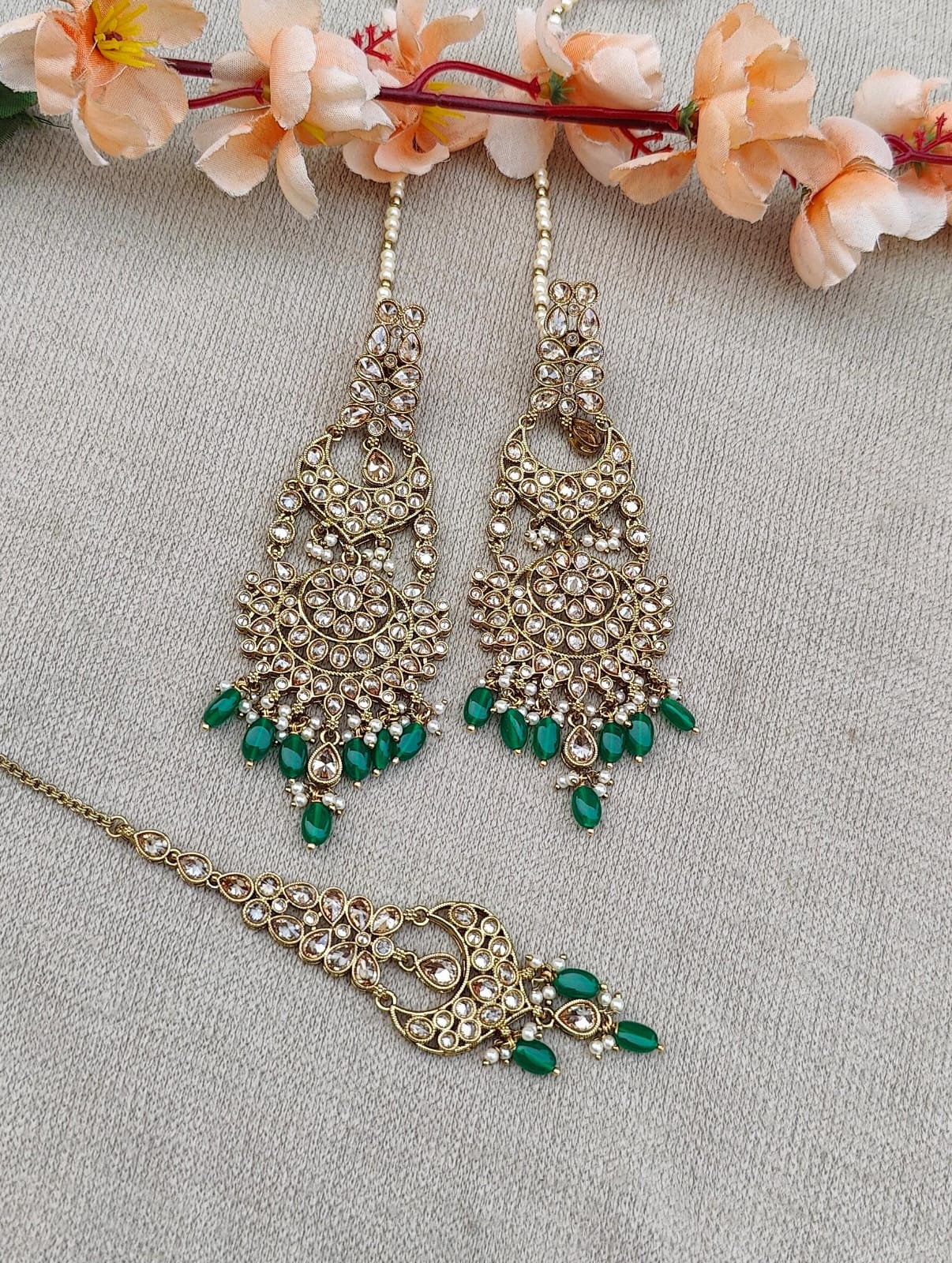 Shreshtha Polki Earrings Tikka