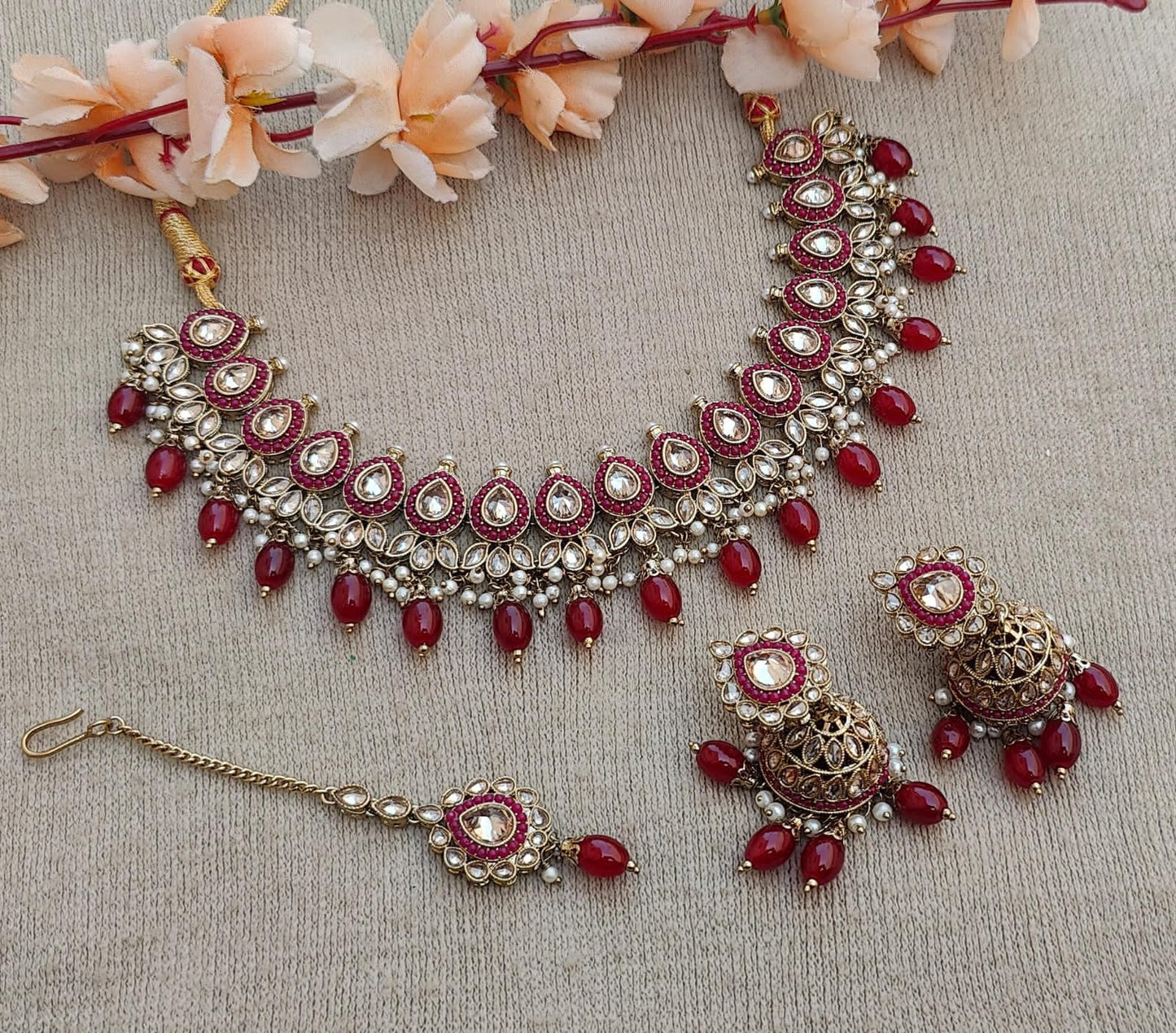 Isha Polki Necklace Set