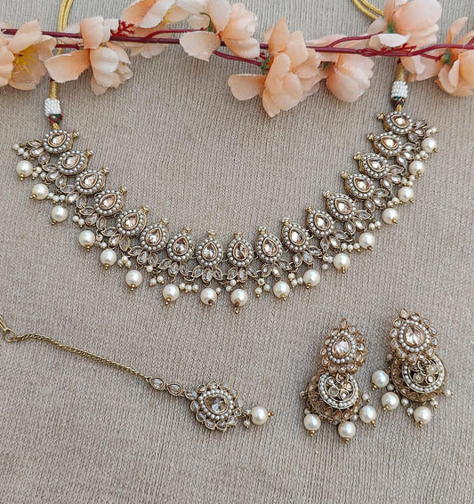 Isha Polki Necklace Set