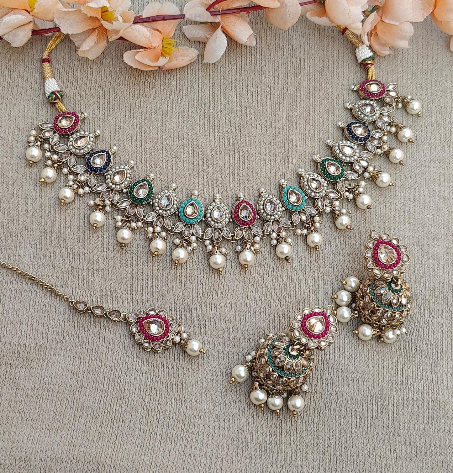 Isha Polki Necklace Set