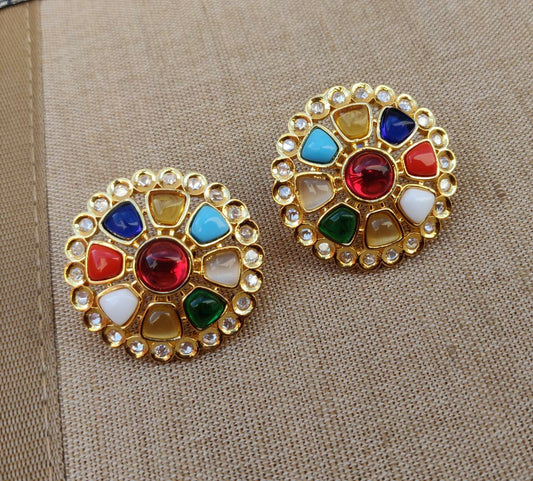 Sonika Kundan Earrings (Studs)