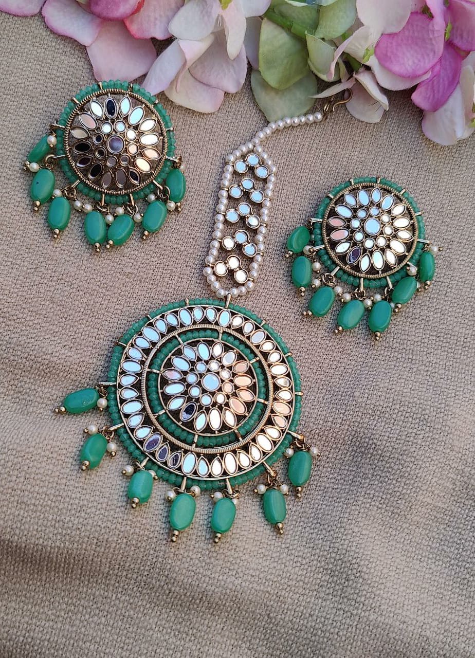 Karuna Mirror Earrings Tikka