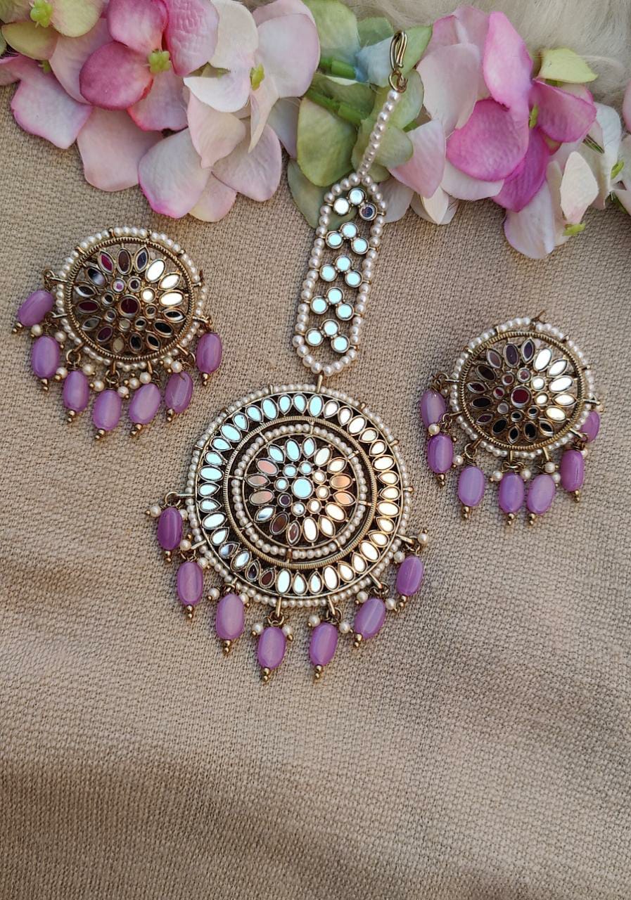 Karuna Mirror Earrings Tikka