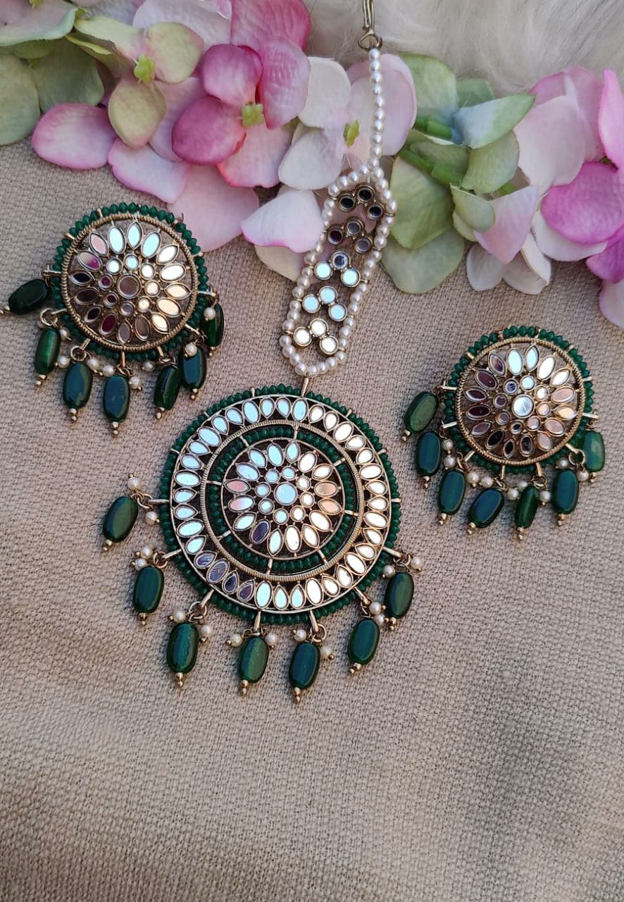 Karuna Mirror Earrings Tikka