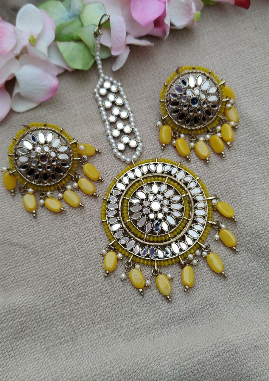 Karuna Mirror Earrings Tikka