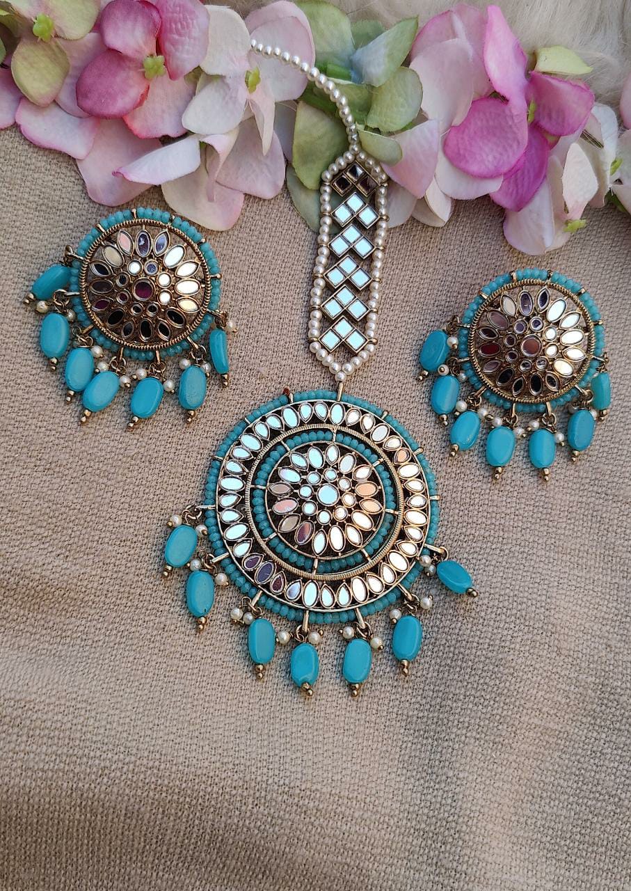 Karuna Mirror Earrings Tikka