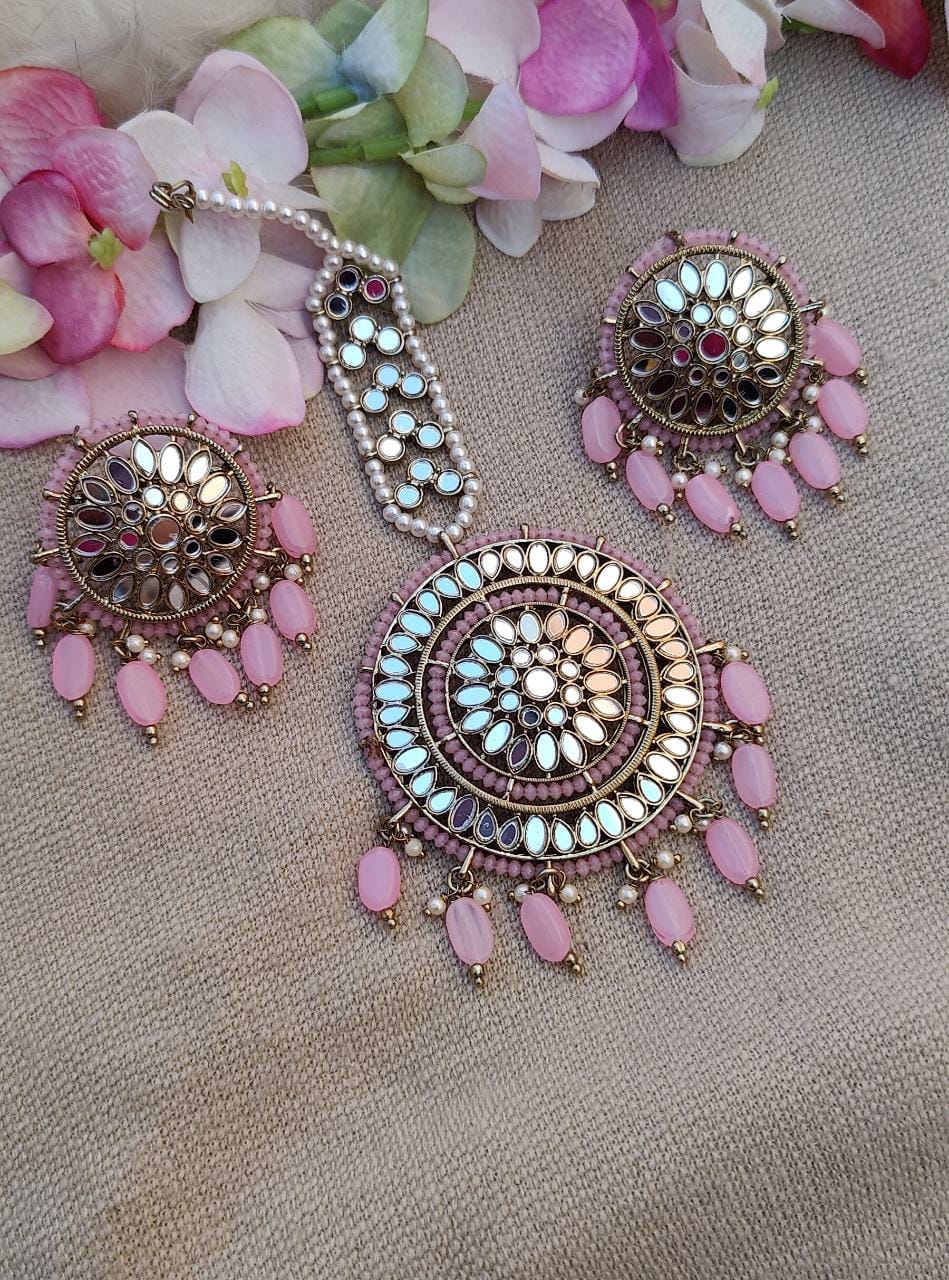 Karuna Mirror Earrings Tikka