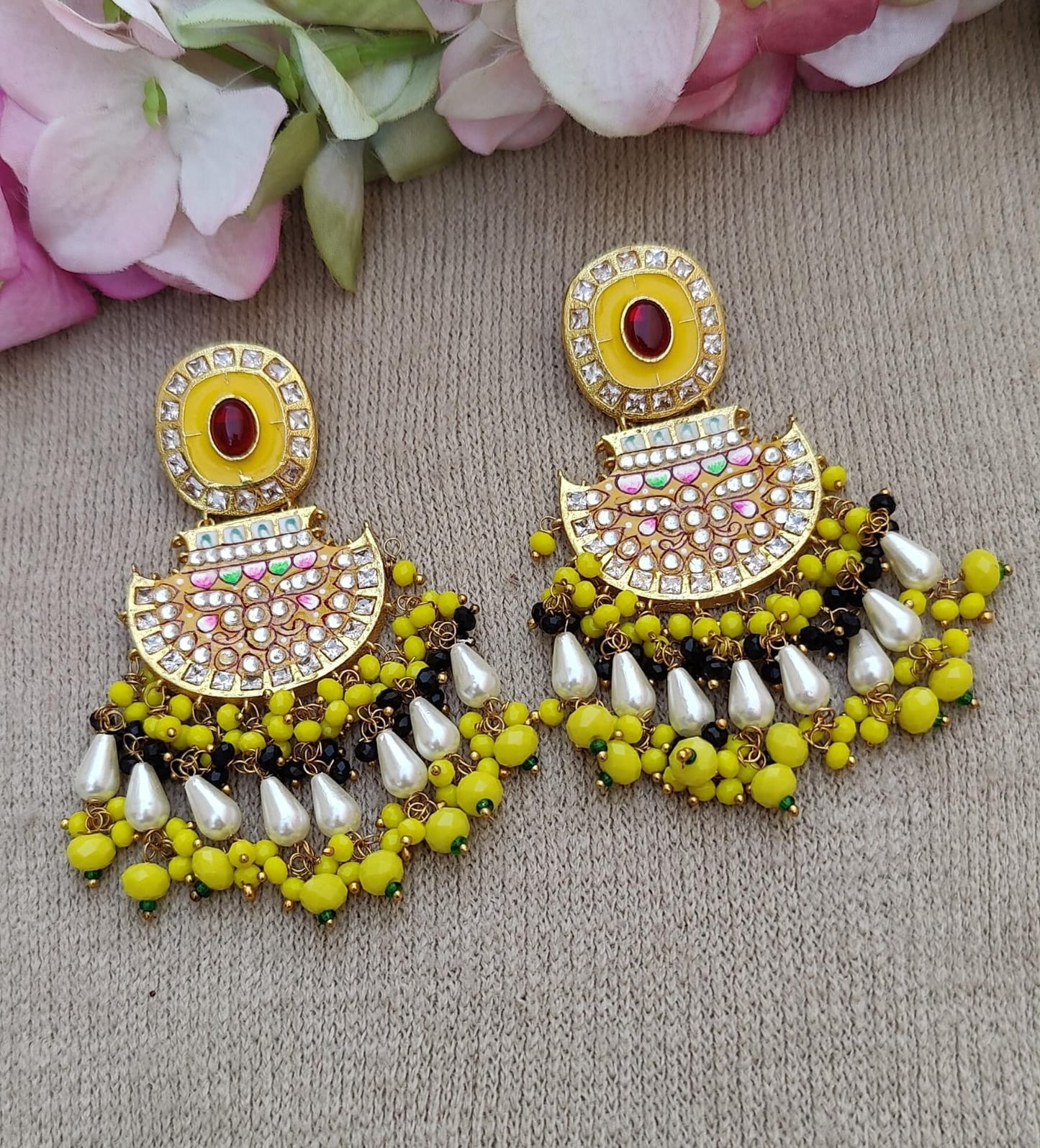 Varnika Meenakari Earrings