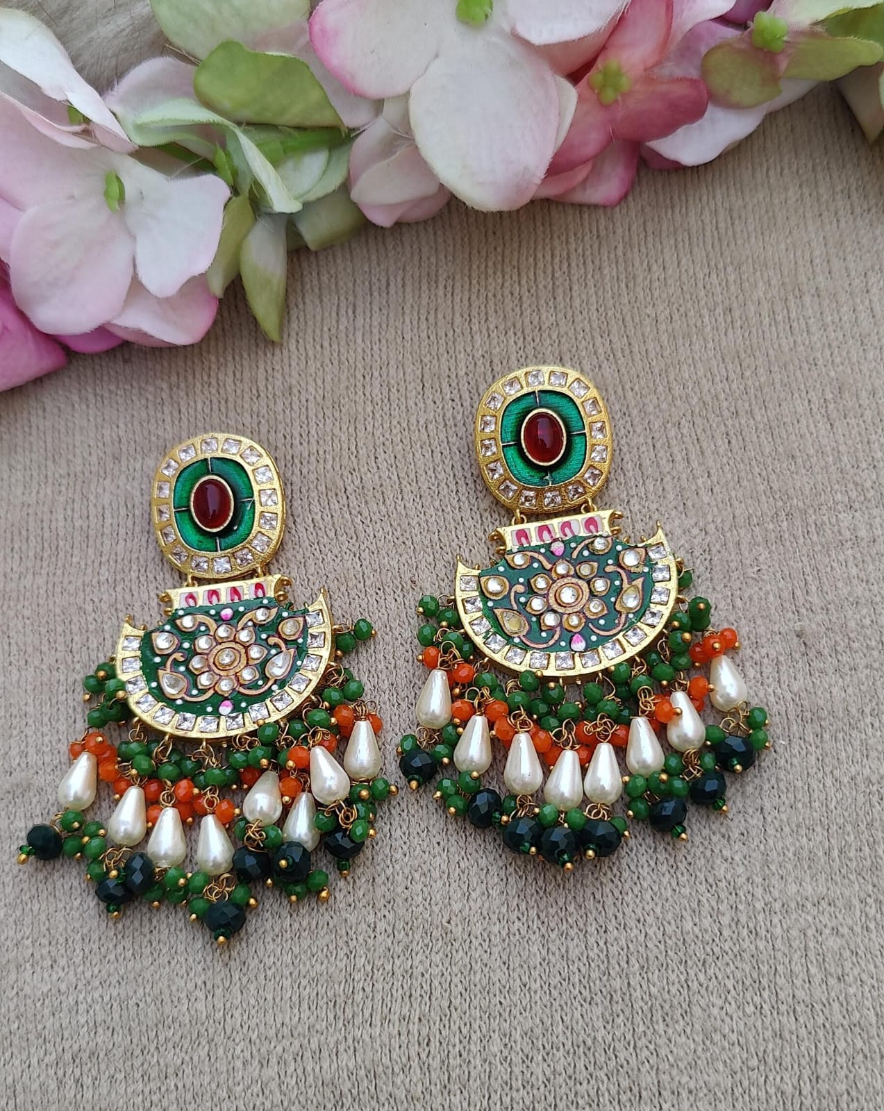 Varnika Meenakari Earrings