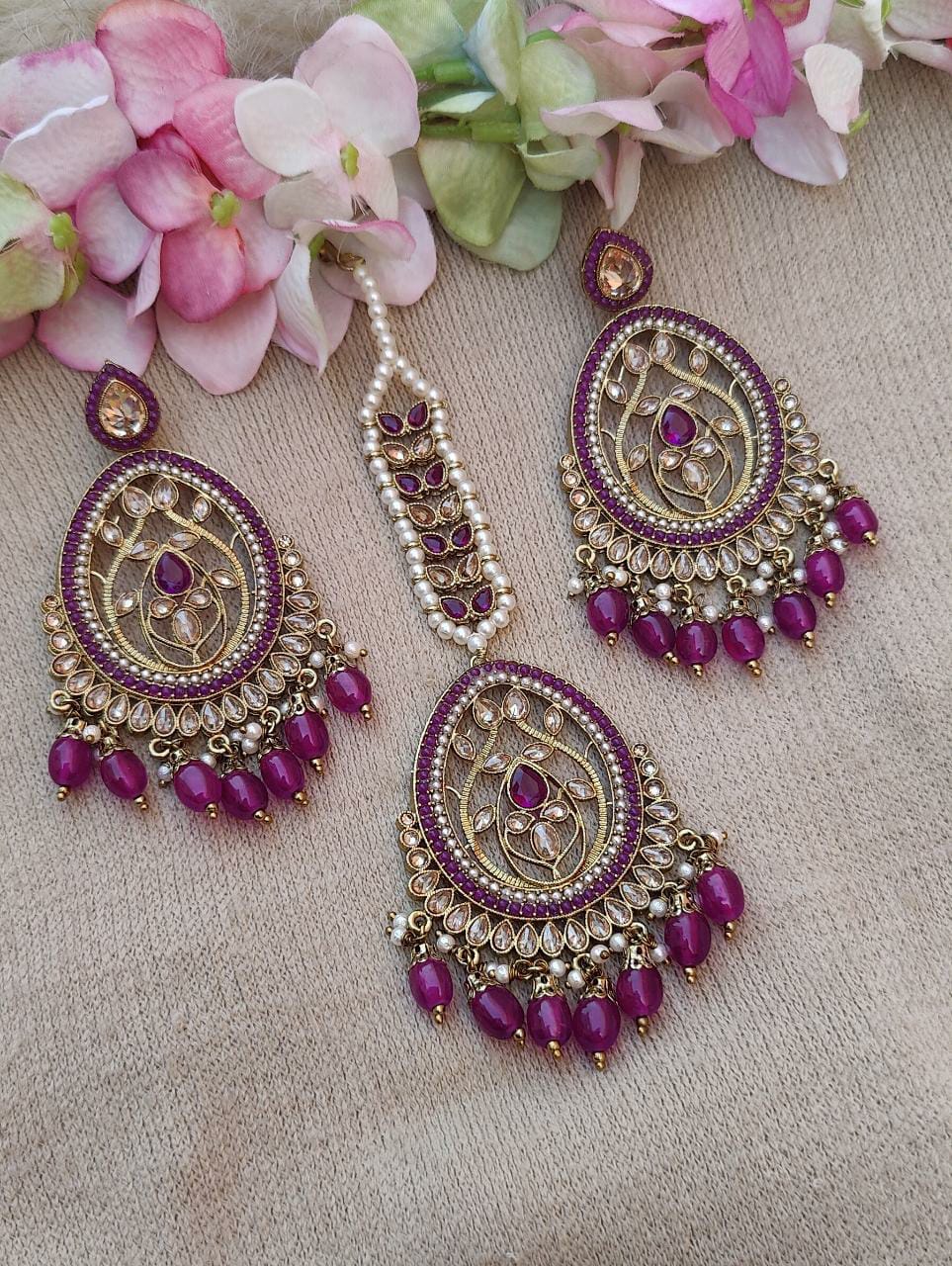 Eshana Polki Earrings Tikka