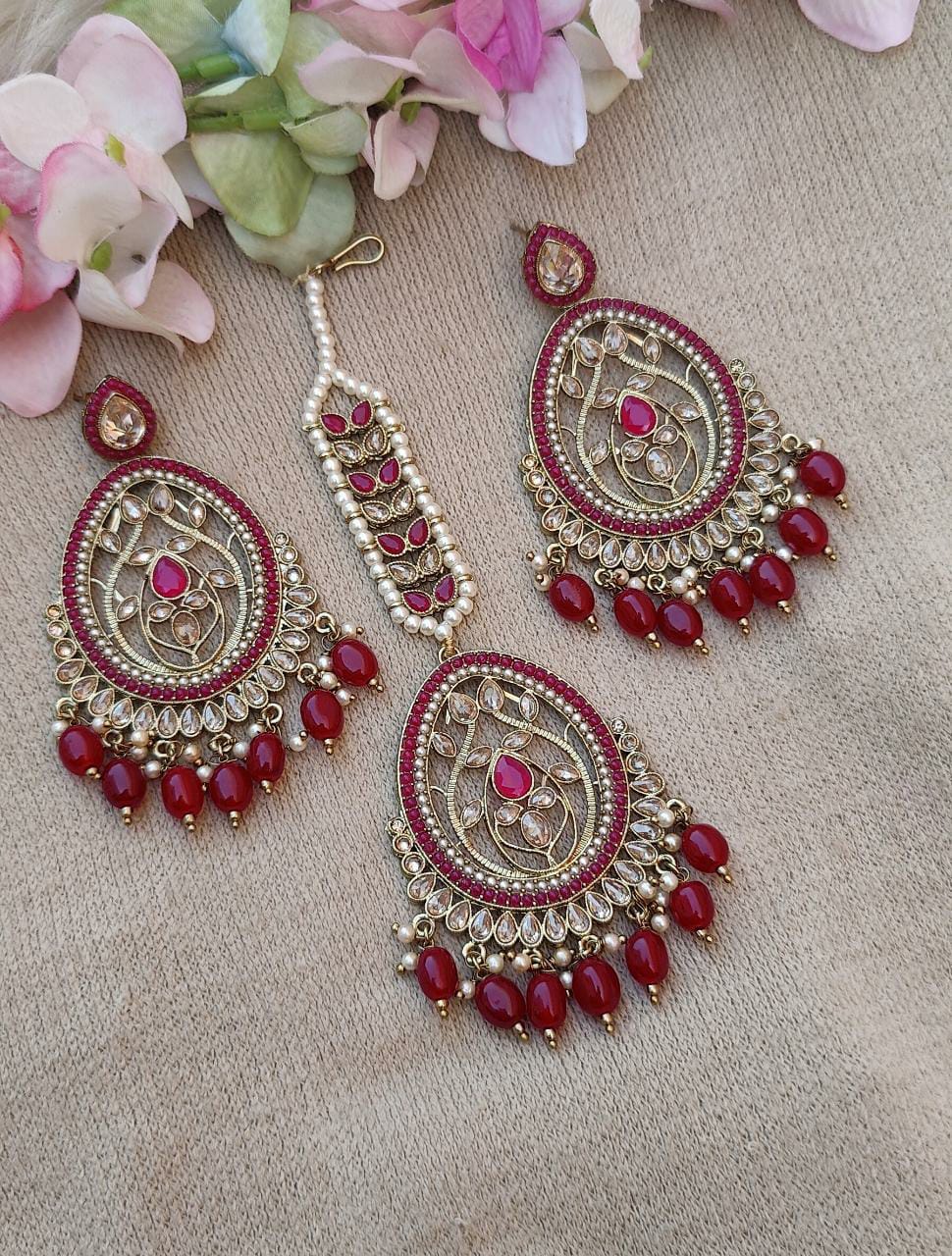 Eshana Polki Earrings Tikka