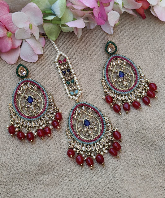 Eshana Polki Earrings Tikka