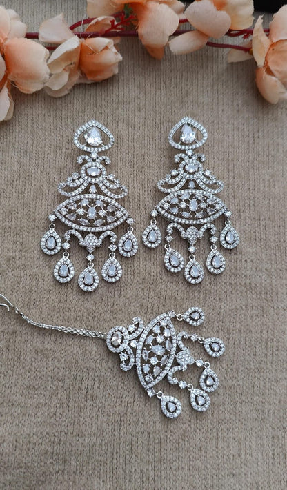 Kashika AD Earrings Tikka