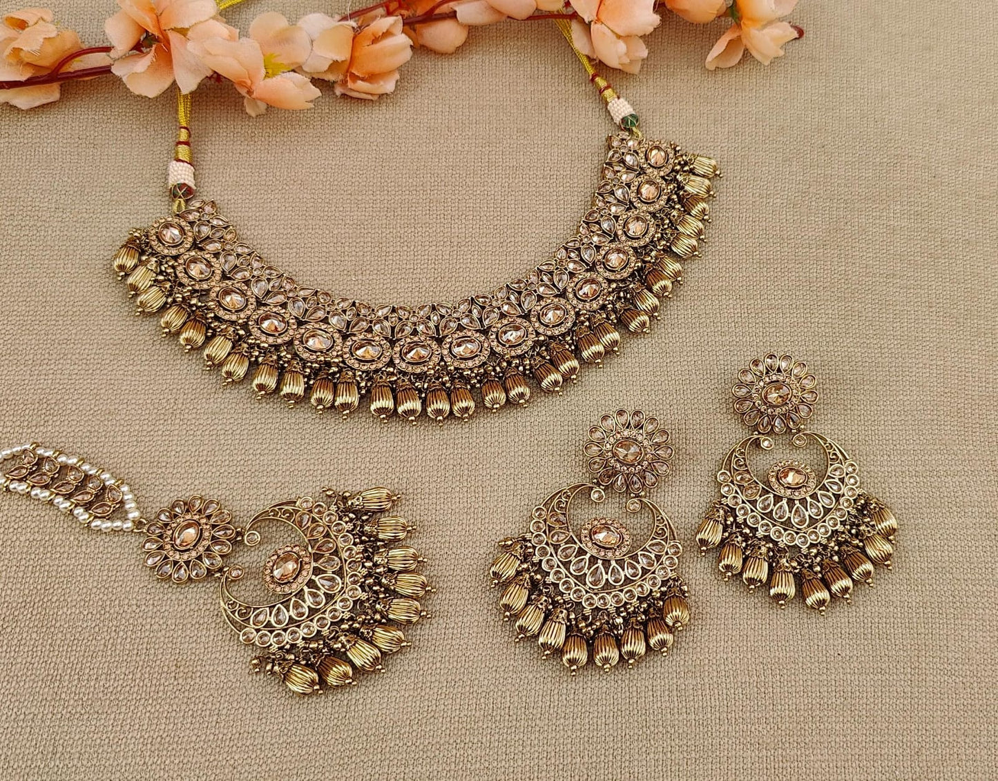 Tanisha Polki Necklace Set