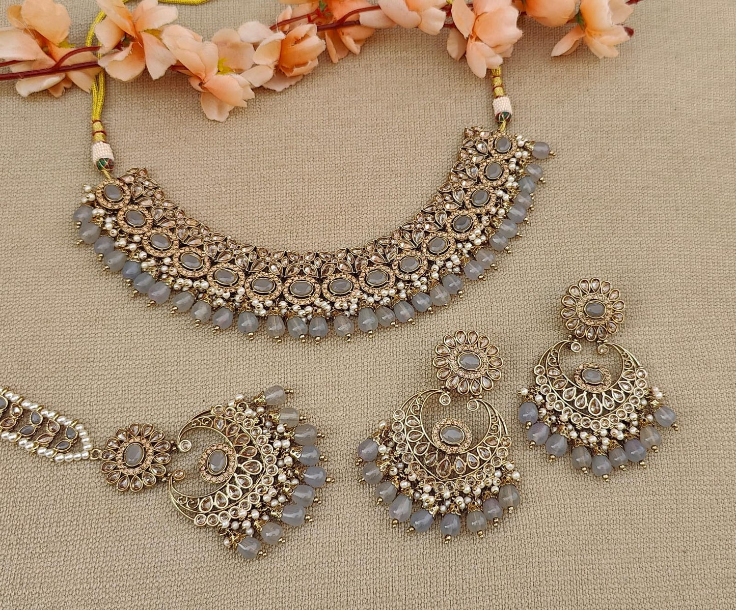 Tanisha Polki Necklace Set