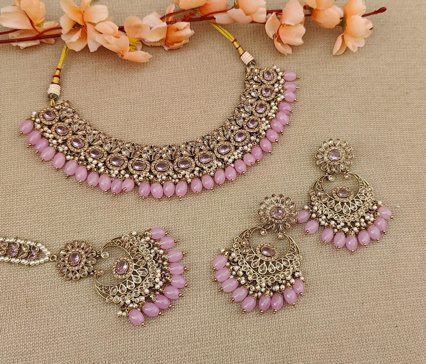 Tanisha Polki Necklace Set