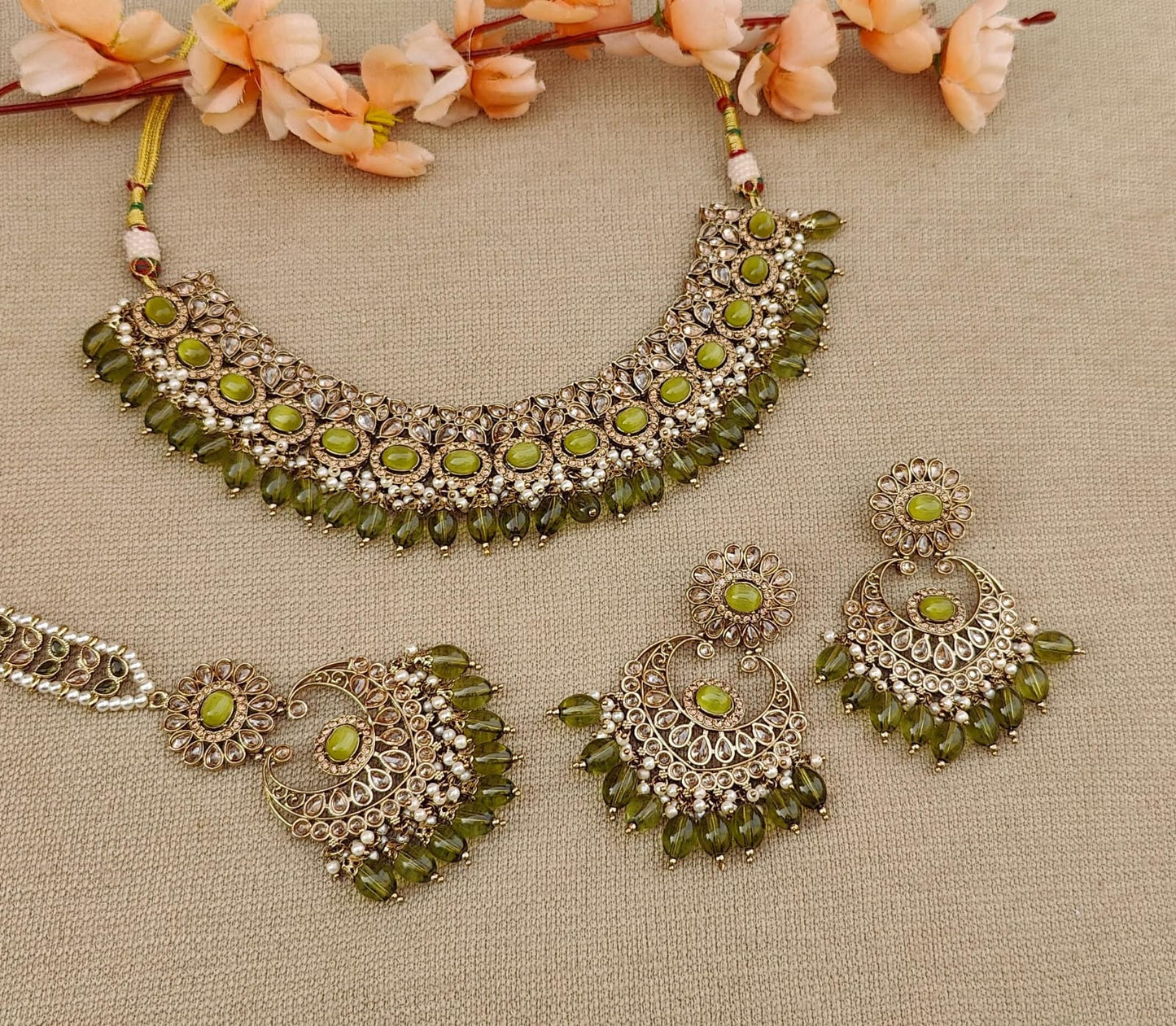 Tanisha Polki Necklace Set