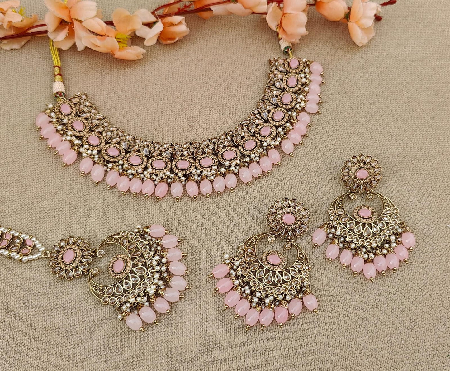 Tanisha Polki Necklace Set