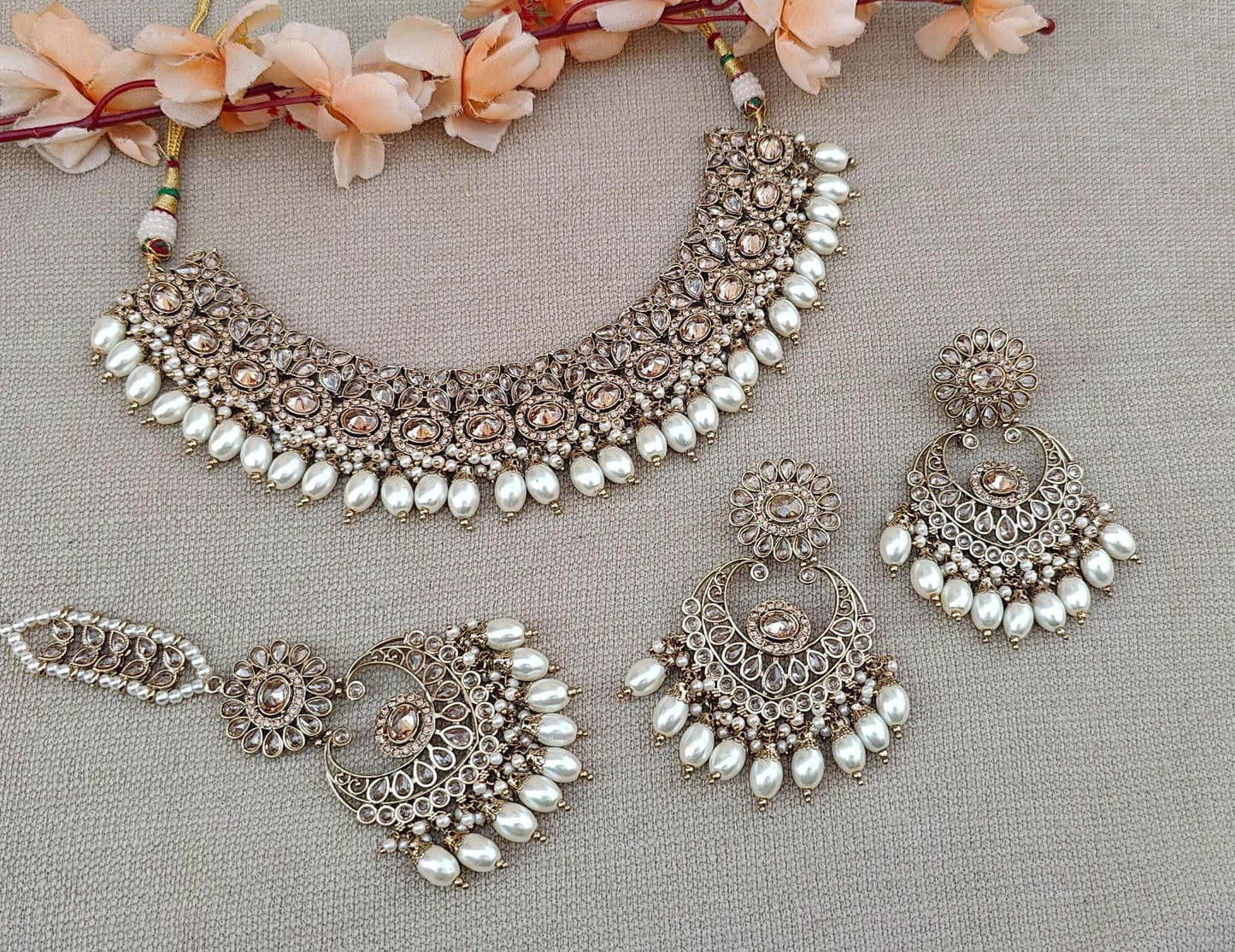 Tanisha Polki Necklace Set