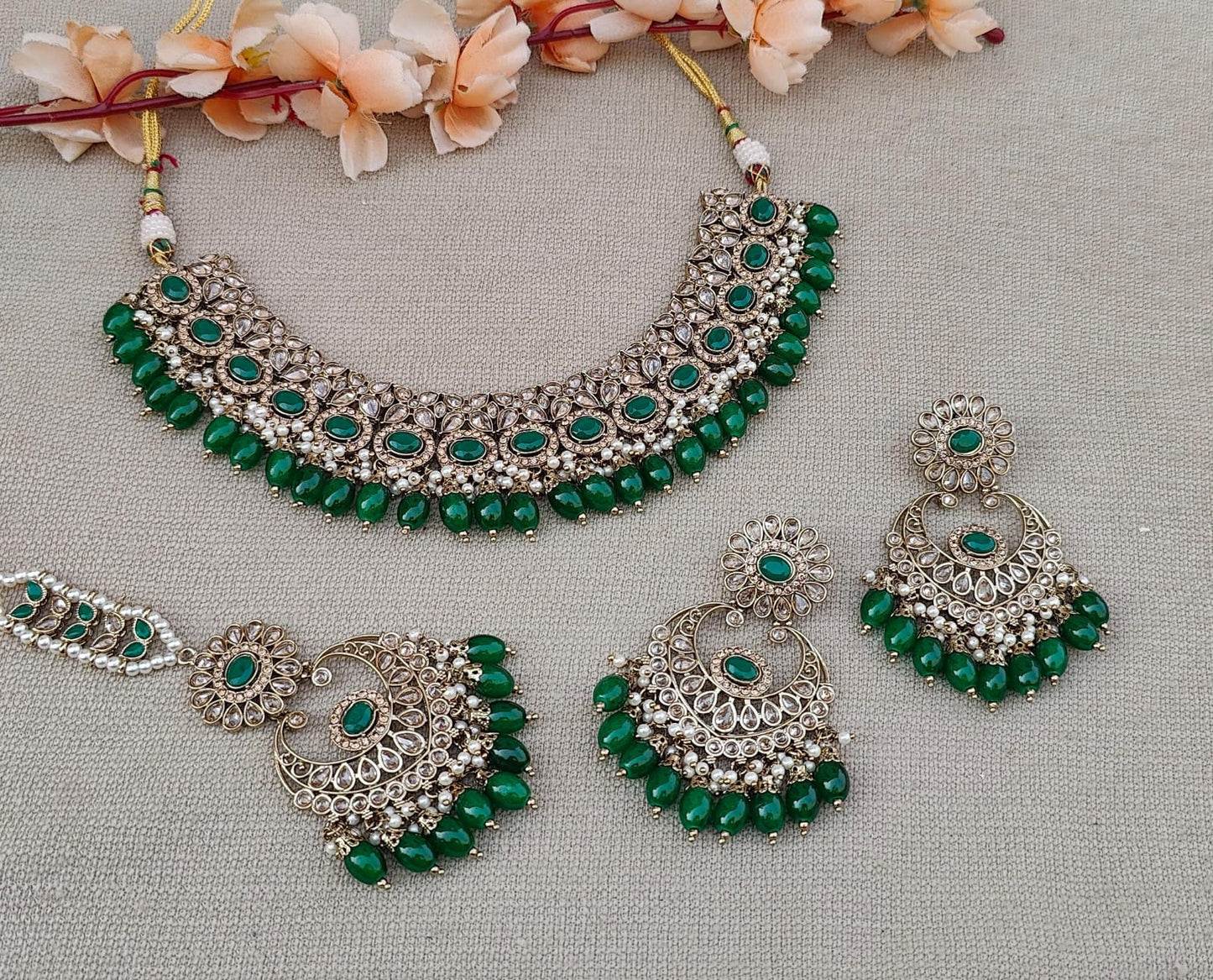 Tanisha Polki Necklace Set