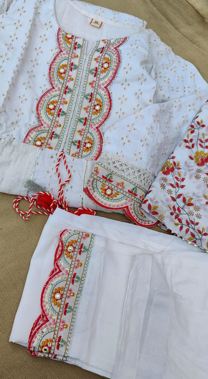 Ahana A-line Cotton Suit