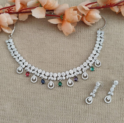 Athira AD/CZ Necklace Set