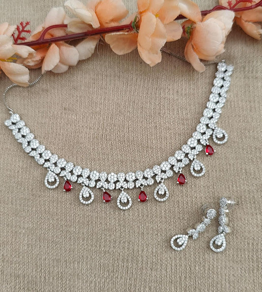 Athira AD/CZ Necklace Set