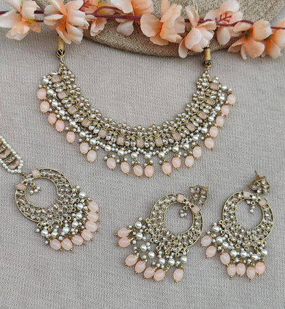 Zeba Polki Necklace Set