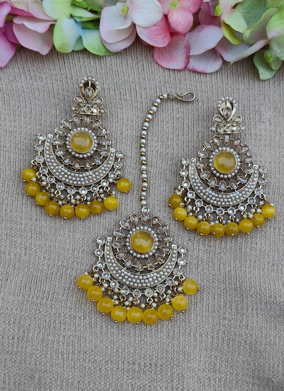 Kalpana Polki Earrings Tikka