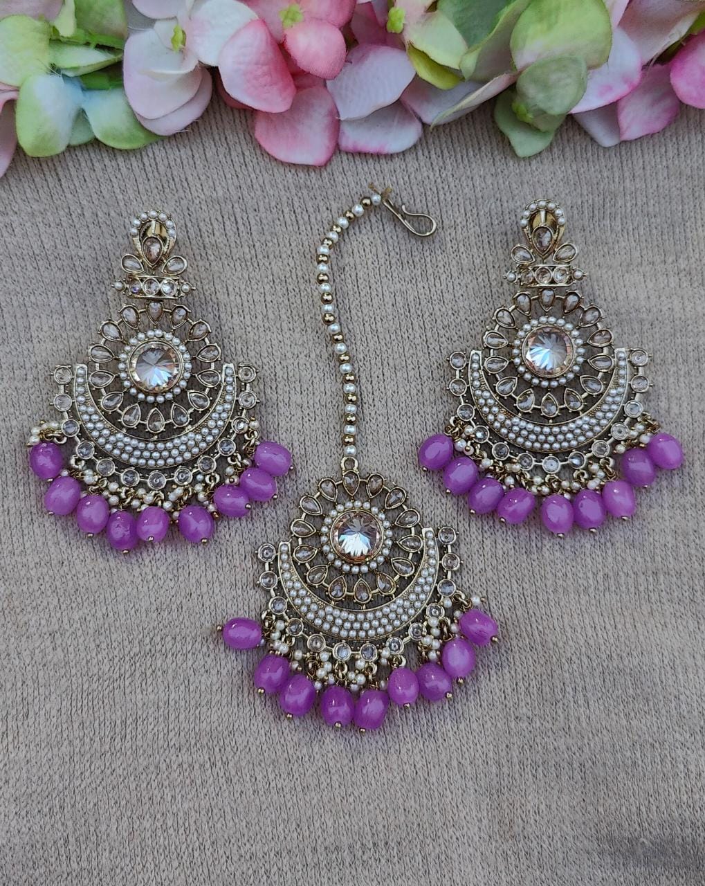 Kalpana Polki Earrings Tikka