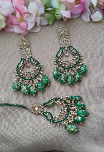 Maanvi Polki Earrings Tikka