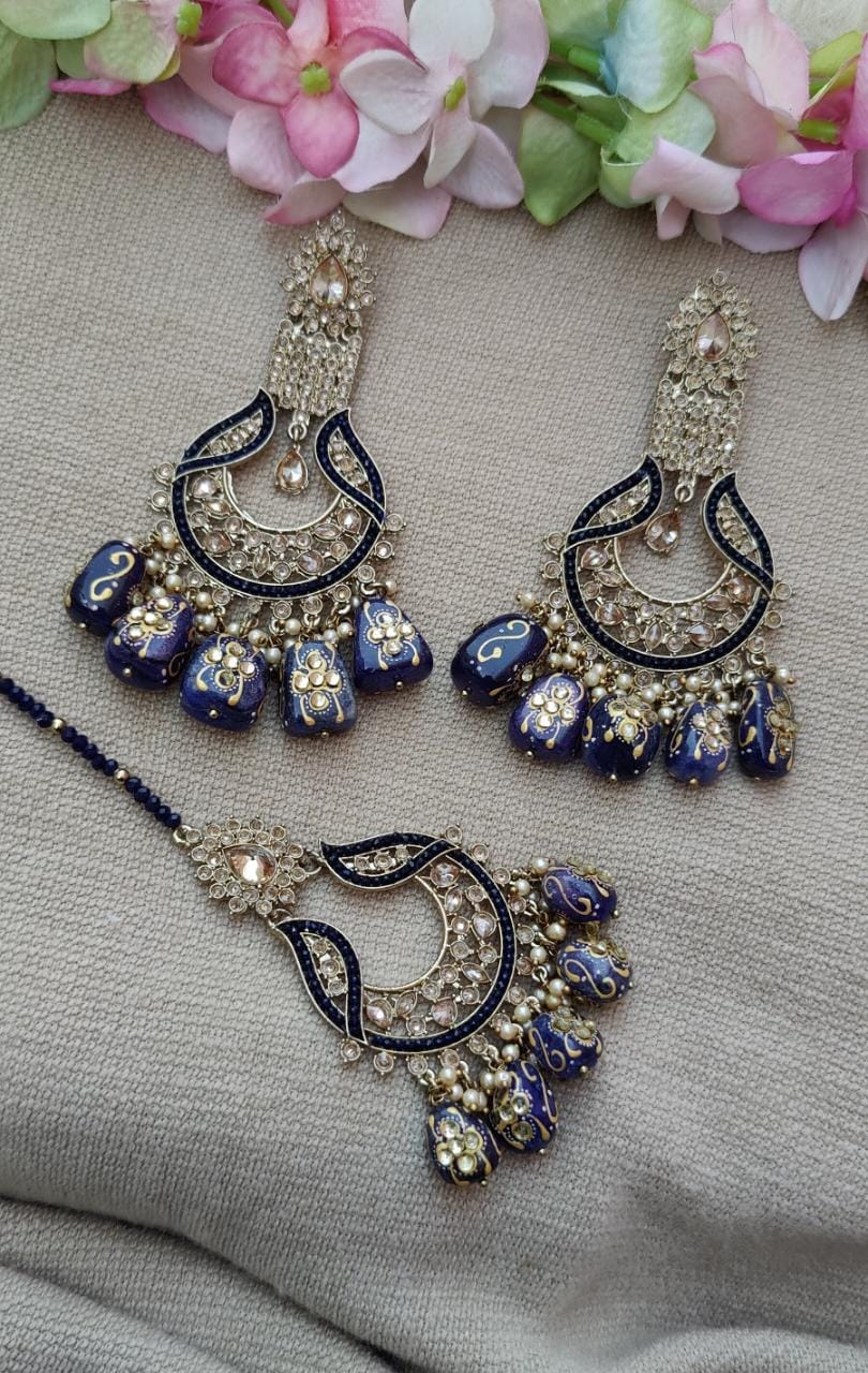 Maanvi Polki Earrings Tikka