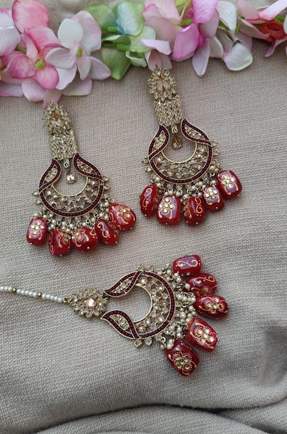 Maanvi Polki Earrings Tikka