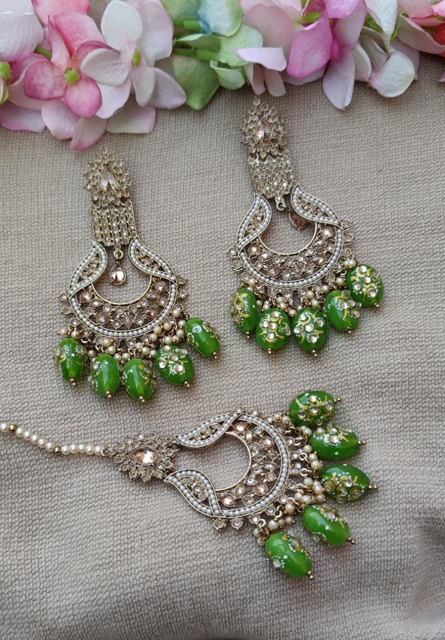 Maanvi Polki Earrings Tikka