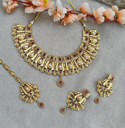 Rozina Gold Necklace Set