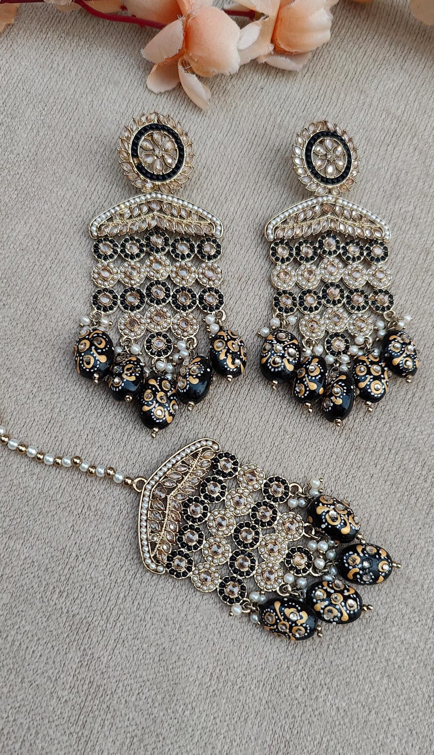 Vanita Polki Earrings Tikka