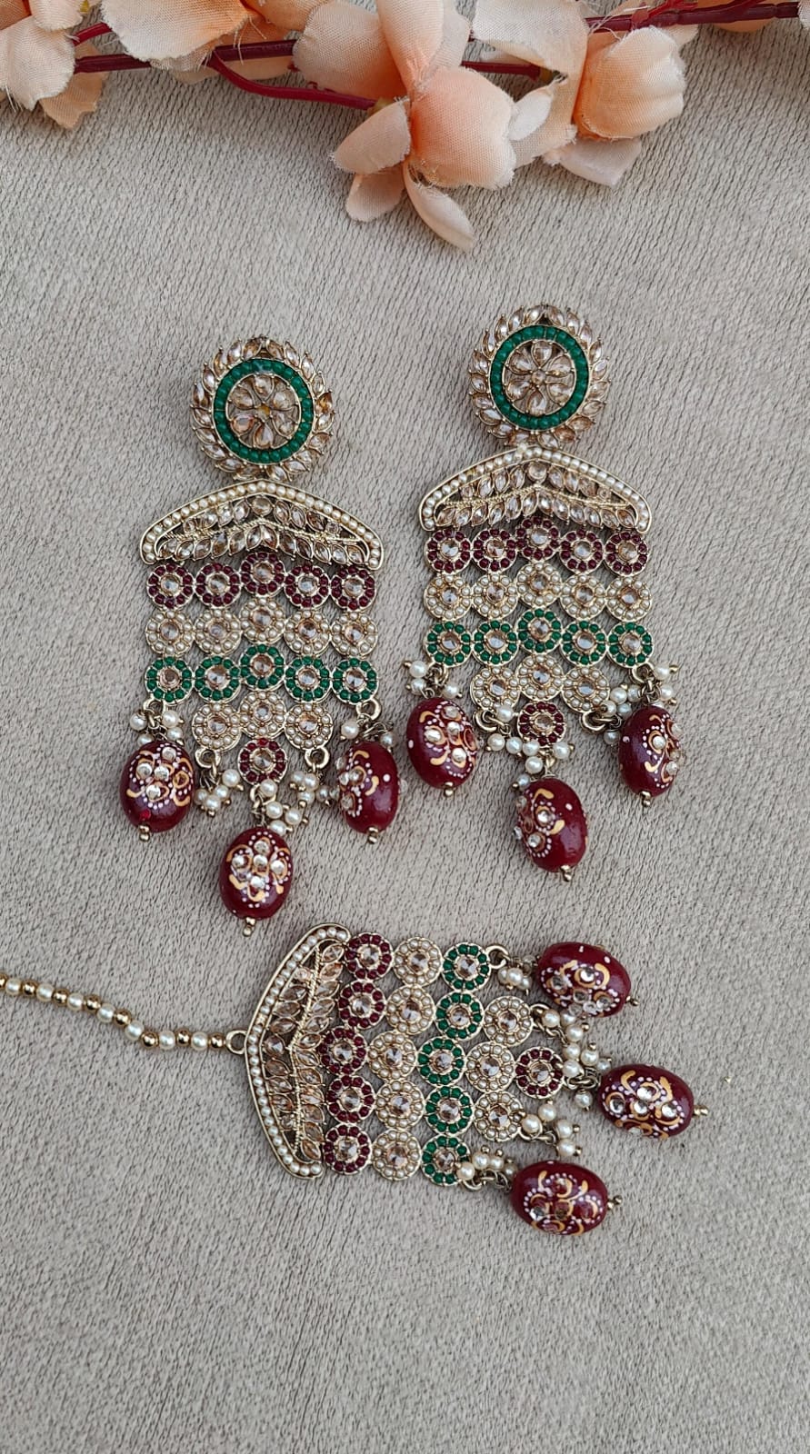 Vanita Polki Earrings Tikka