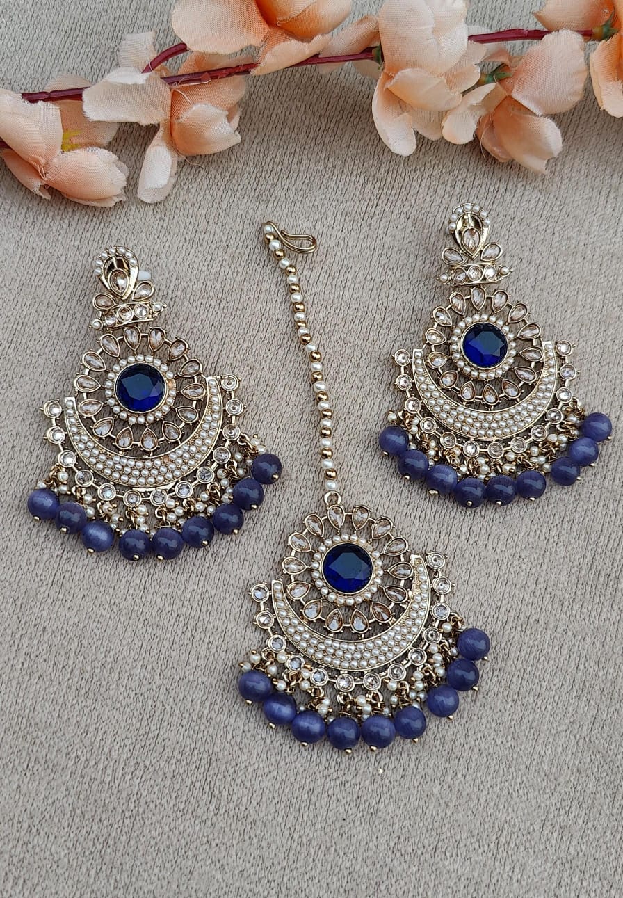 Kalpana Polki Earrings Tikka