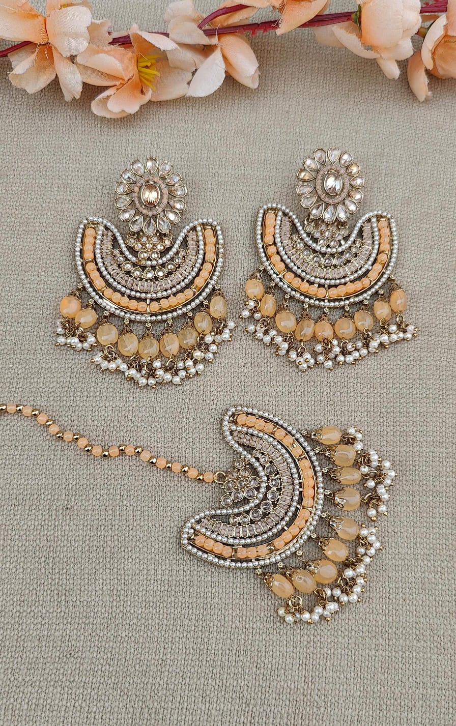 Taani Polki Earrings Tikka