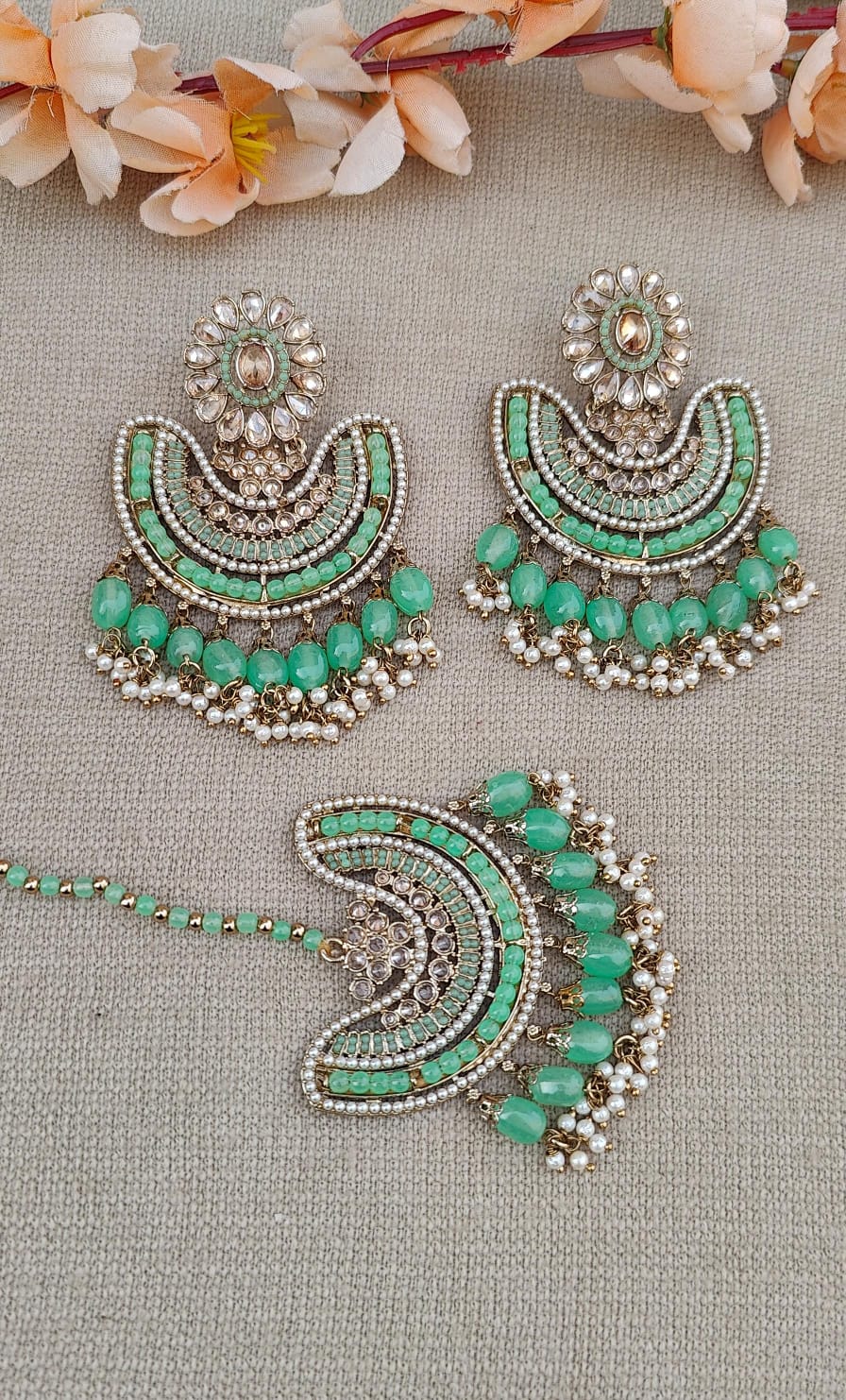 Taani Polki Earrings Tikka