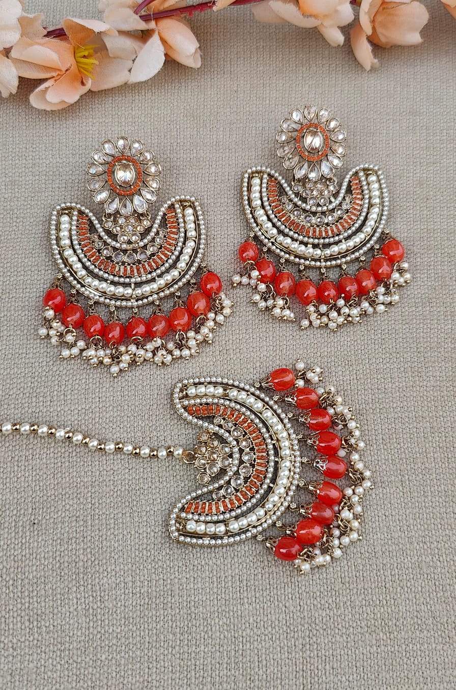 Taani Polki Earrings Tikka