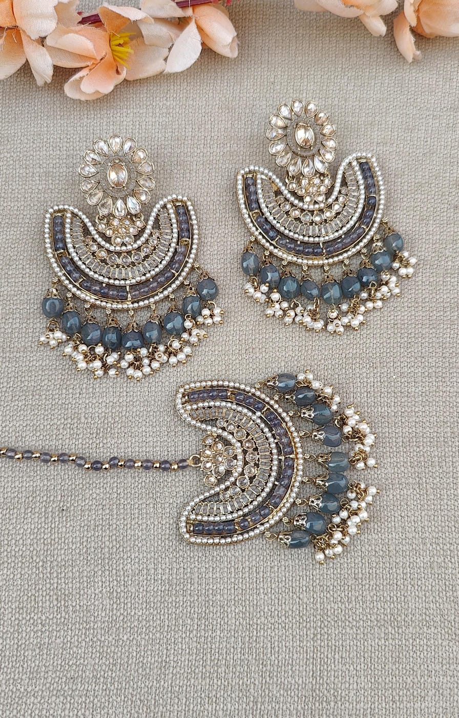 Taani Polki Earrings Tikka