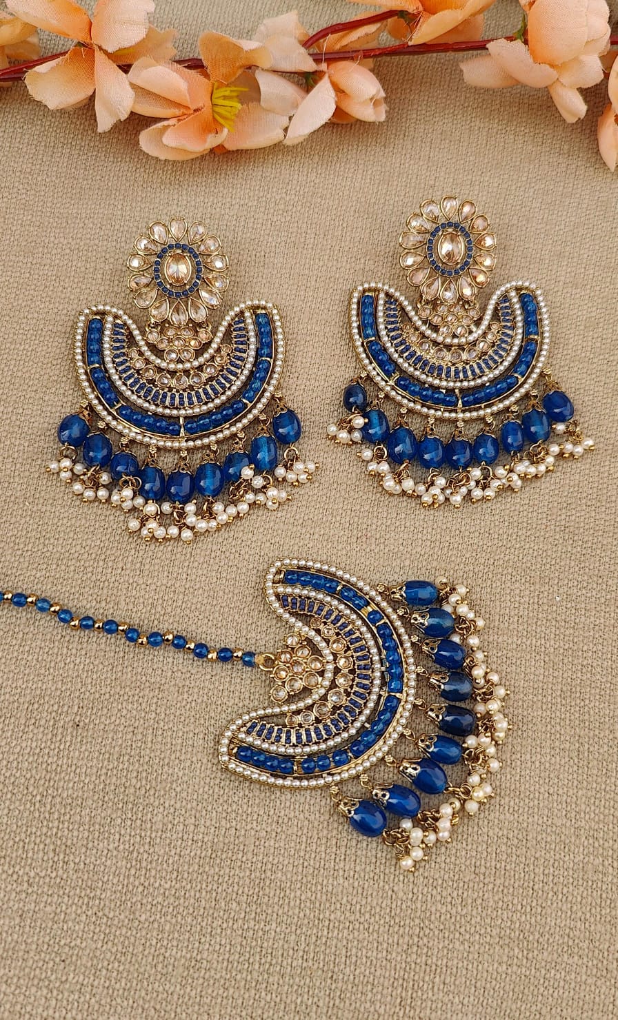 Taani Polki Earrings Tikka