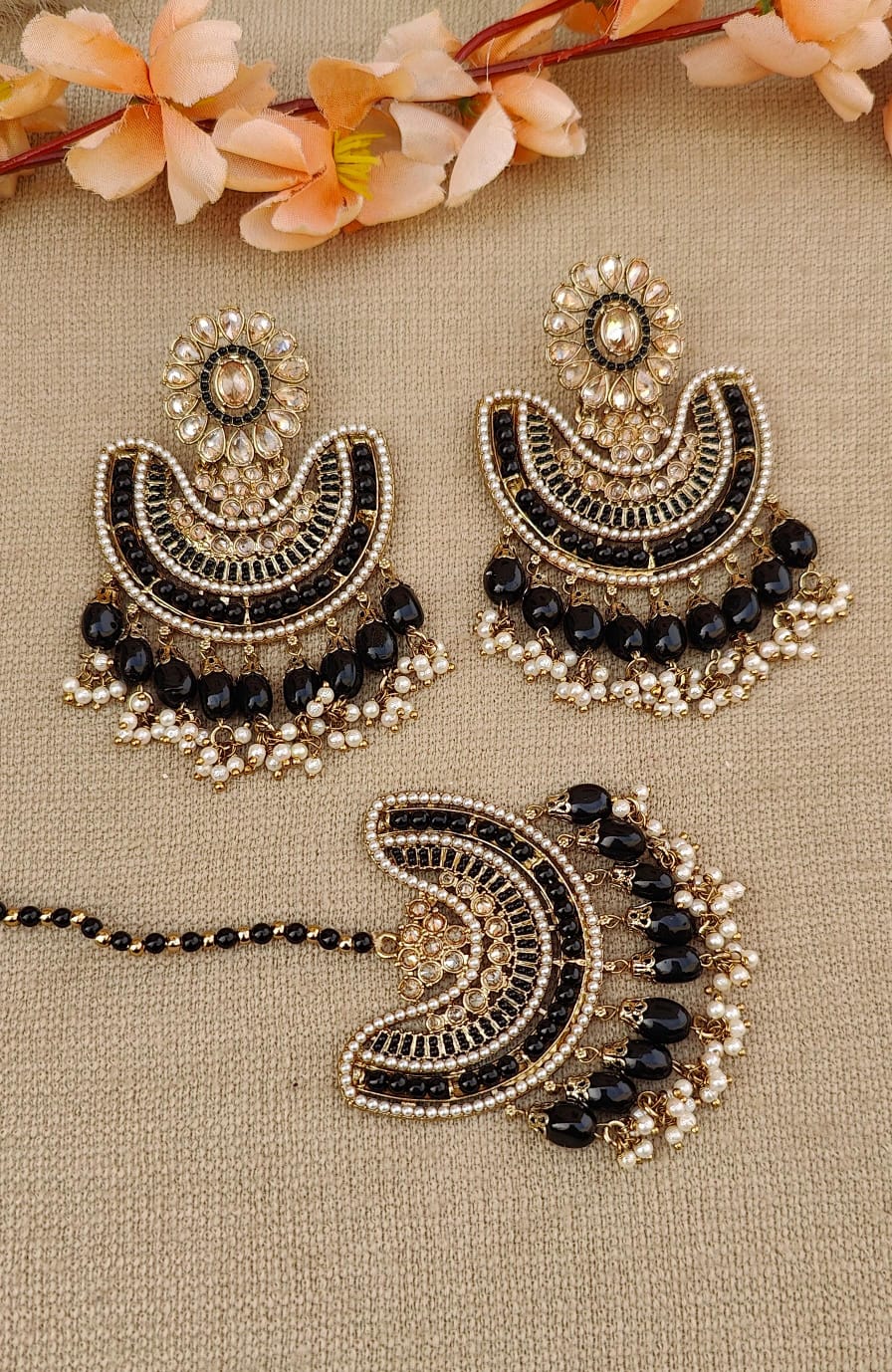 Taani Polki Earrings Tikka