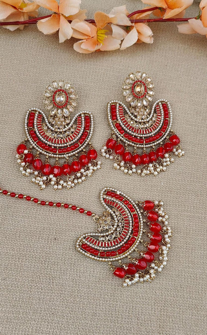 Taani Polki Earrings Tikka