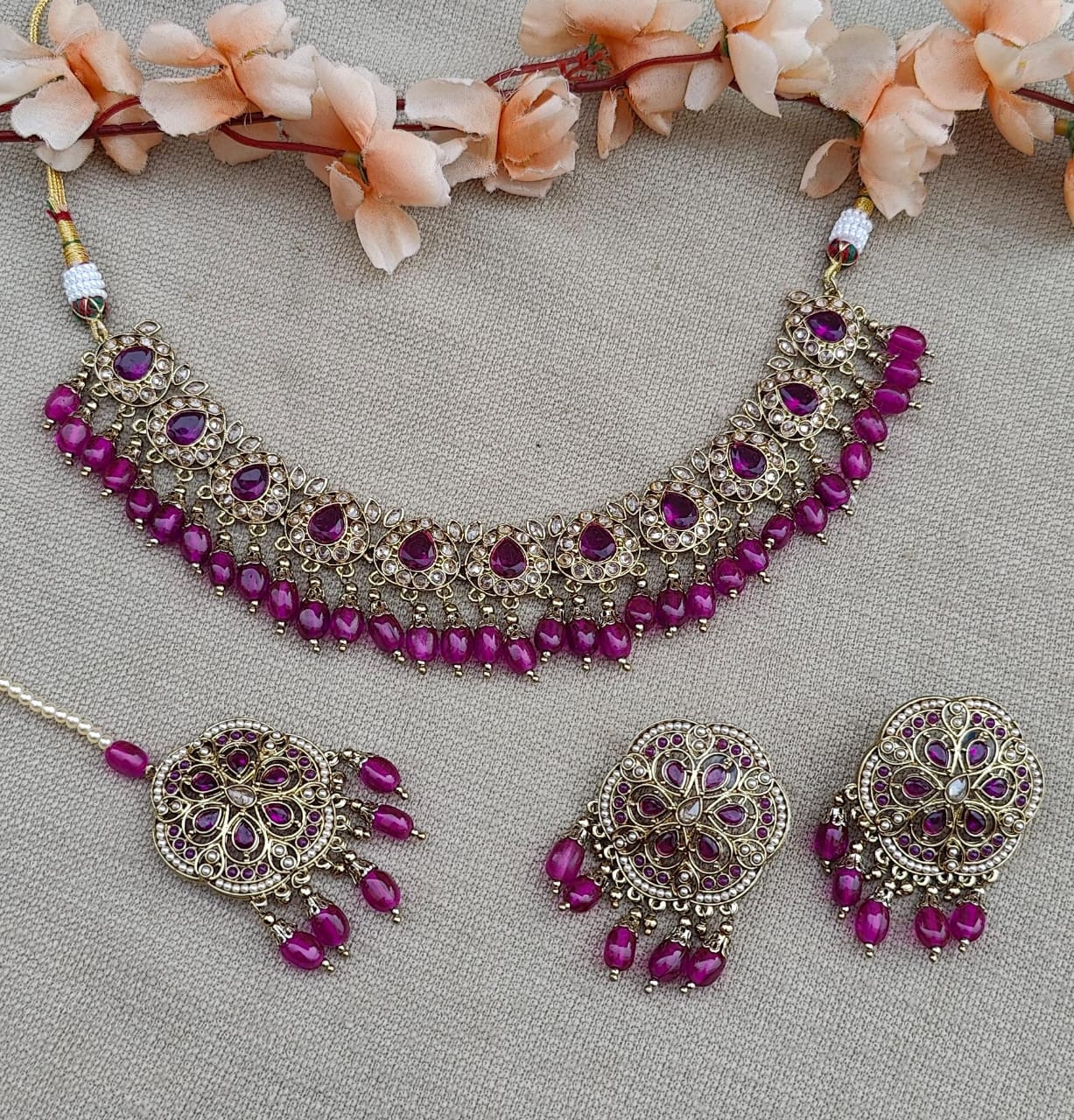 Rasika Polki Necklace Set