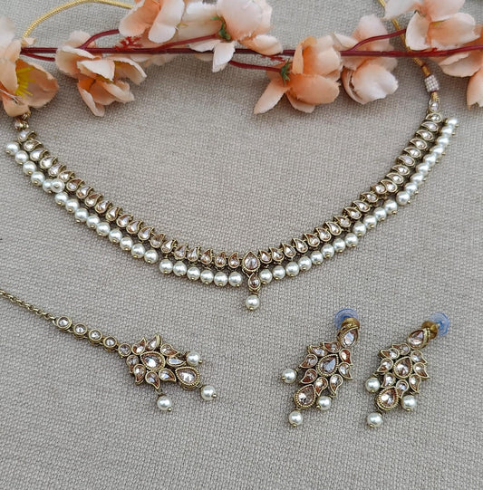 Vrisha Polki Necklace Set