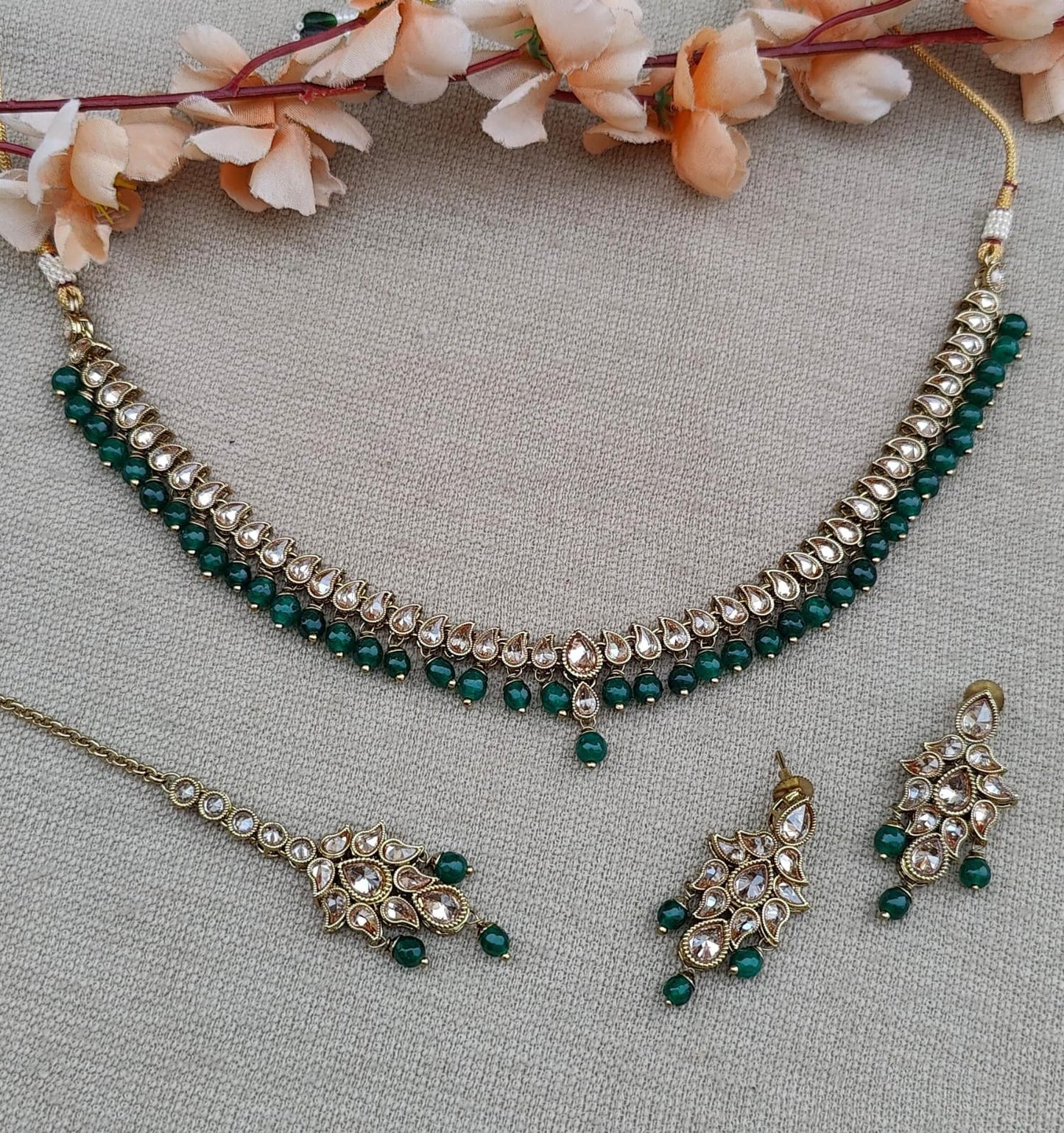 Vrisha Polki Necklace Set